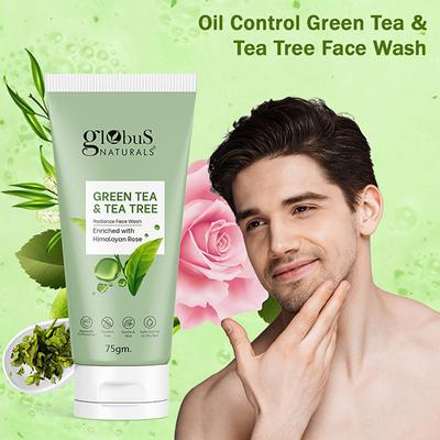 Globus Naturals Green Tea and Tea Tree Face Wash, 75gm each 2's - Face Wash & Cleansers