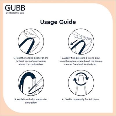 GUBB Copper Tongue Cleaner Round 30 gm - Floss & Tongue Cleaners