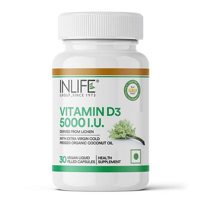 Inlife Vitamin D3 5000 IU Vegan Capsule 30's - Multi-Vitamins