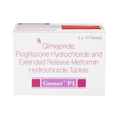 Gemer P 1mg Tablet 10'S - Diabetes-Ant