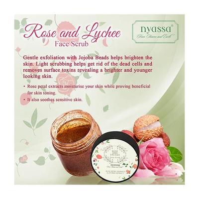 Nyassa Rose and Lychee Face & Body Scrub 30 gm - Face Scrubs