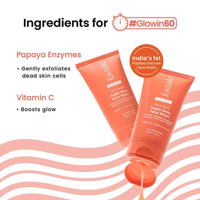 Foxtale Super Glow Face Wash, Reduces Tan, Boosts Glow 150 ml - Face Wash & Cleansers