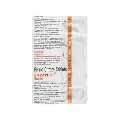 Citraphos Tablet 10'S - Iron Supplement/Anaemia-Vma