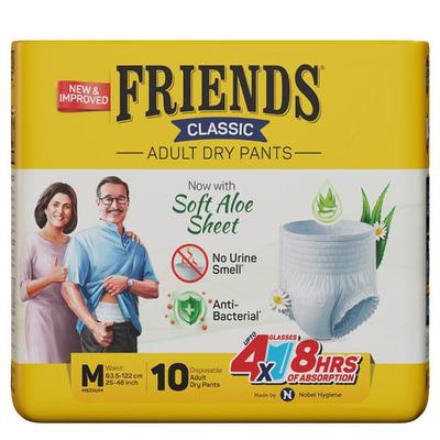 Friends Classic Adult Dry Pants (M) 10's - Adult Diapers & Pads