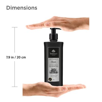 Yardley London Gentleman Classic, Activated charcoal Face And Body Wash 250ml - Shower Gels & Body Wash