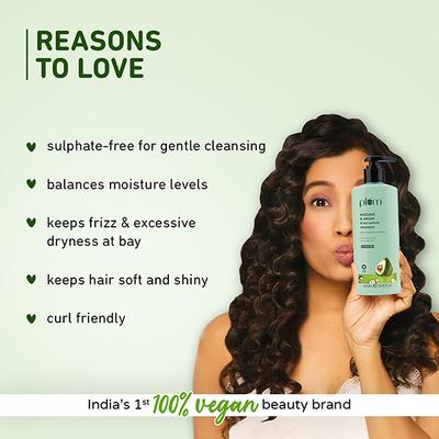 Plum Avocado Argan Frizz Control Shampoo for curly wavy frizzy hair 250 ml - Shampoos