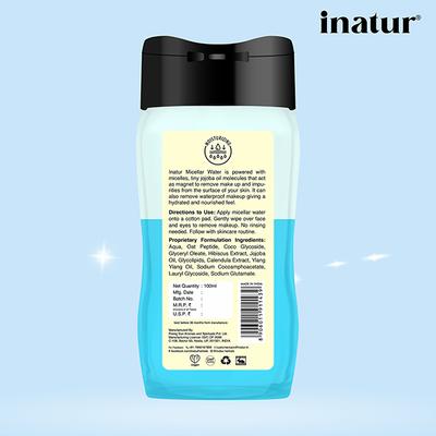 Inatur Micellar Cleansing Water - Jojoba Oil 100 ml - Face Wash & Cleansers