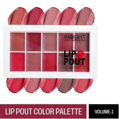 Insight Cosmetics Lip Pout Color Palette - Volume 1 11 gm - Lip Kits & Palettes