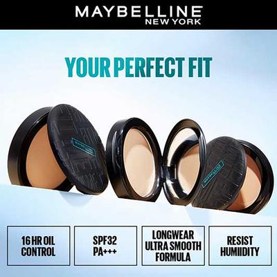 Maybelline New York Fit Me Shade 330 Toffee, Compact Powder - Powder that Protects Skin from Sun, Absorbs Oil, Sweat and helps you to stay fresh for upto 12Hrs 8 gm - Compact Powder