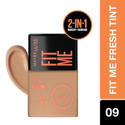 Maybelline New York Fit Me Fresh Tint With SPF 50 & Vitamin C Shade 09 Natural Coverage Skin Tint 30 ml - Foundation