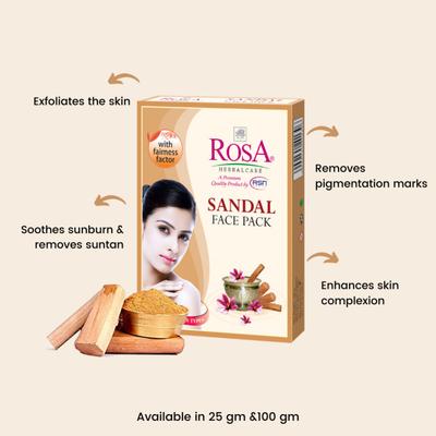 Rosa Sandal Face Pack 25 g - Face Packs