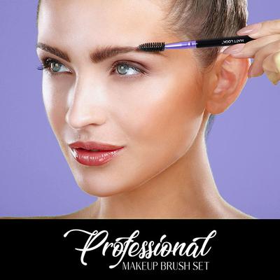 Matt Look Premium Synthetic Bristle Professional Face and Eye Makeup Brushes Set with 5 Makeup Brushes 5's - Face Brush