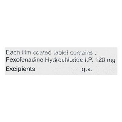 FEXOLIFE 120mg Tablet 10's - Allergies-Ant