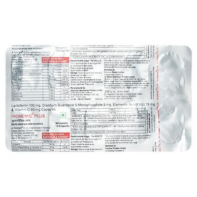 IRONEMIC PLUS Capsule 10's - Supplements-Vam