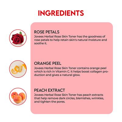 Jovees Herbal Rose Toner For Face & Rose Water and Vitamin C Toner for All Skin Types - Toners