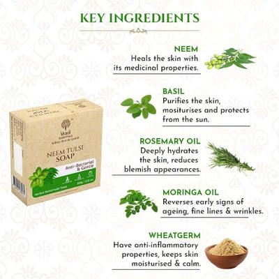 Khadi Essentials Neem & Tulsi Herbal Handmade Soap for Anti 300 gm - Body Butter