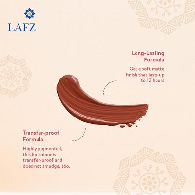 Lafz Transfer Proof & Smudge Proof Velvet Matte Lip Colour, Brick Red 5.5 ml - Liquid Lipsticks