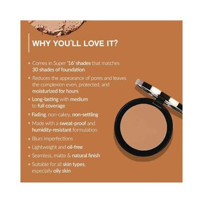 Colorbar 24Hrs Weightless Foundation Powder Pf012 9.5 Gm - Foundation