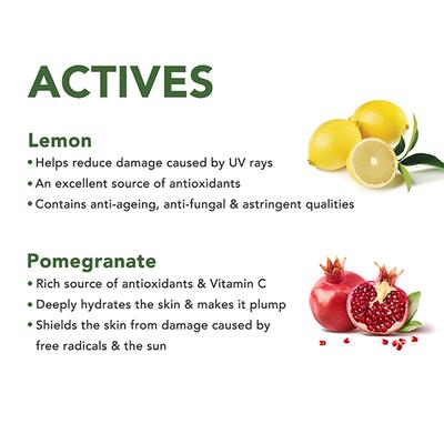Skivia Lemon Body Wash With Neem & Pomegranate 200 ml - Shower Gels & Body Wash