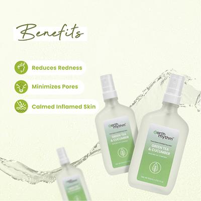 Earth Rhythm Green Tea & Cucumber Face Mist 15 gm - Face Mists