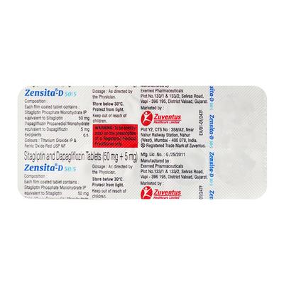 ZENSITA D 50/5 Tablet 10's - Diabetes-Ant
