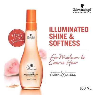 Schwarzkopf Professional Oil Ultime Rose Oil for Fine, for Hair Care Softer Hair 100 ml - Hair Serums