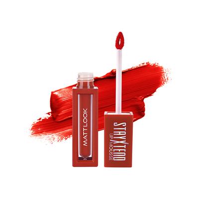 Matt Look Stayxtend Lip Mousse Enriched With Vitamin E & Non Sticky, Firey Red-04 4 ml - Liquid Lipsticks