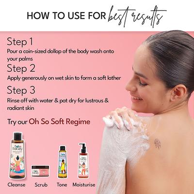 Boho Botanist Body Wash Bulgarian Rose & Peony - Skin Softening Shower Gel, All Skin Types 350 ml - Shower Gels & Body Wash