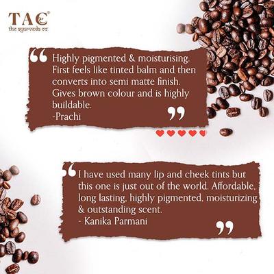 TAC - The Ayurveda Co. Mocha Brown Coffee Lip Cheek & Eye Tint Moisturising Matte 5gm - Lip Stains & Tints