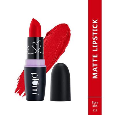 Plum Matterrific Lipstick Fiery Kiss - 129 (Pure Red) 4.2 gm - Lipsticks