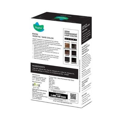 Vegetal Safe Color+ Hair Color - Soft Black 100 gm - Crème