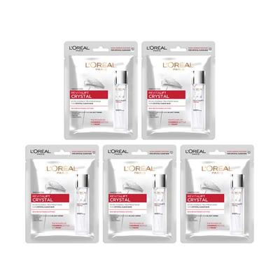 L'Oreal Paris Revitalift Crystal Micro - Essence Sheet Mask Pack of 5 Combo 125 gm - Sheet Masks