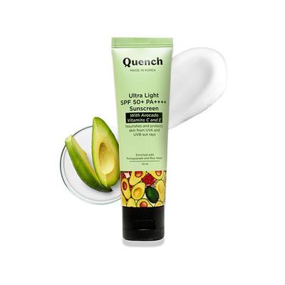 Quench Botanics Bravocado SPF 50+ PA++++ Sunscreen Gel, Korean Skin Care 50 ml - Face Sunscreen