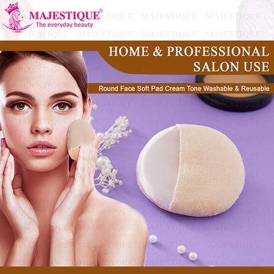 Majestique Powder Puff, Puff, Cotton Pad, Super Soft Pure Cotton Puff 1's - Sponges & Applicators