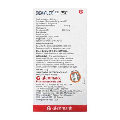DIGIHALER FF 250 WITH DOSE INDICATOR 120MD Inhaler 7.2g - Asthma/COPD-Ast