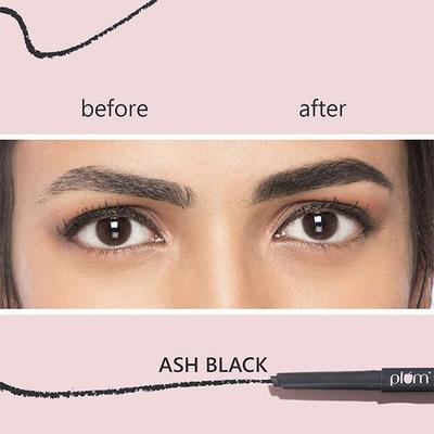 Plum Eye-Swear-By Brow Definer Vitamin E - 01 Ash Black 0.3 gm - Eyebrow Pencils & Enhancers