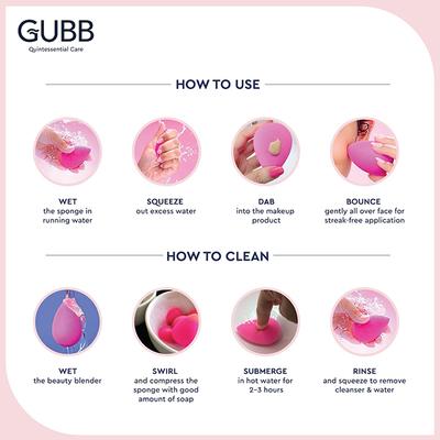 GUBB Beauty Blender - Peach 18 gm - Sponges & Applicators