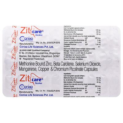 Zitcare Capsule 30'S - Supplements-Vam