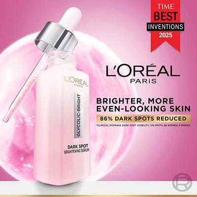 L'Oreal Paris Glycolic Bright Instant Glowing Serum 8% Glycolic Acid 30 ml - Under Eye Creams & Serums