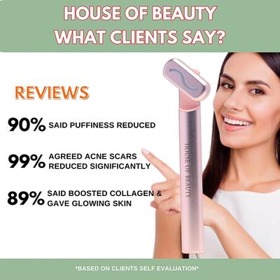 House of Beauty Led Red Light Eye Massager- Hollow Undereyes, Dark Circles, Boosts Collagen 1's - Massagers