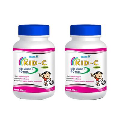 Healthvit KID-C Kid's Vitamin-C 40 mg for Vitamin C Deficiency Chewable Tablets 2's - Multi-Vitamins