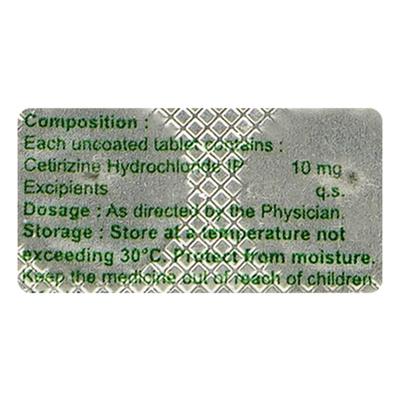 Satrin 10mg Tablet 10'S - Allergies-Ant