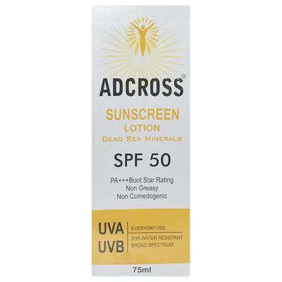 ADCROSS SPF 50 PA+++ SUNSCREEN Lotion 75ml - Sunscreen Preparations-Emo