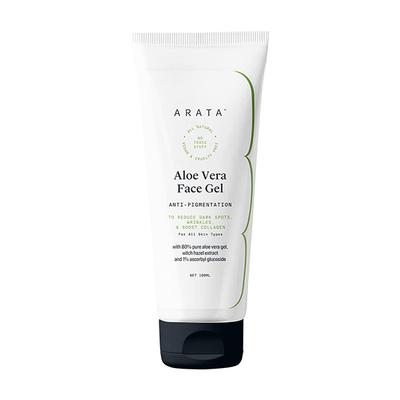 Arata Aloe Vera Face Gel With 80% Pure Aloe Vera, 1% Ascorbyl Glucoside & Witch Hazel 100 ml - Face Gels