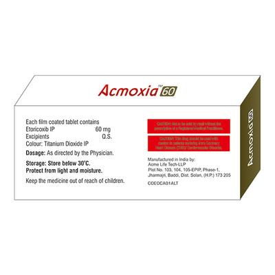 ACMOXIA 60 Tablet 10's - Pain relief-Nsa
