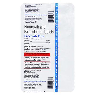 EROCOXIB PLUS Tablet 10's - Pain relief-Nsa