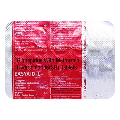 Easyaid 1Mg Tablet 10's - Diabetes-Ant