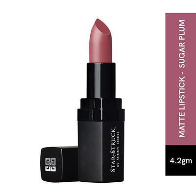 Star Struck by Sunny Leone Intense Matte Lipstick Sugar Plum 4.2 gm - Lipsticks