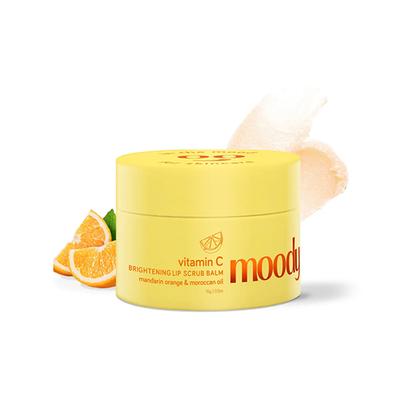 Moody Vitamin C Brightening Lip Scrub Balm with Mango Seed Butter & Turmeric 15 gm - Lip Scrubs