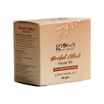 Globus Naturals Illuminating Bridal Glow 6 Step Facial Kit, for Radiant & Glowing Skin 40 gm - Facial Kits